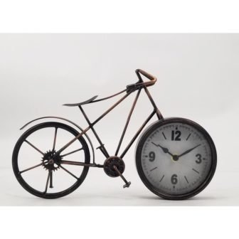 Bronze Metal BIKE Table Clock