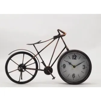 Bronze Metal BIKE Table Clock featured image
