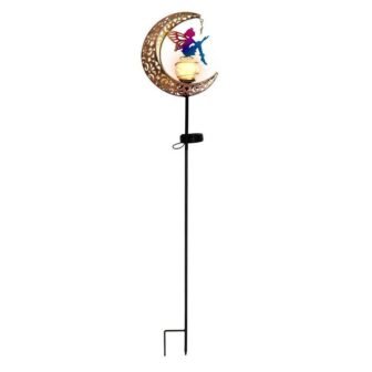 Bronze Moon Fairy Solar Garden Lights, Outdoor Decor Pathway LED Lights