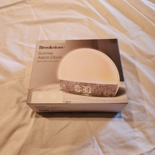Brookstone Sunrise Alarm Clock With Soft LED Lights New In Box