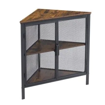 Brown 3 Tiers Corner Shelf Metal Frame Shelves Storage Organizer Ventilation Protection Door Brown 3 Tiers Corner Shelf Metal Frame Shelves Storage Organizer Ventilation Protection Door detail