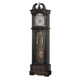 Brown 81.5 in. Aesthetically Charmed Wooden Grandfather Clock