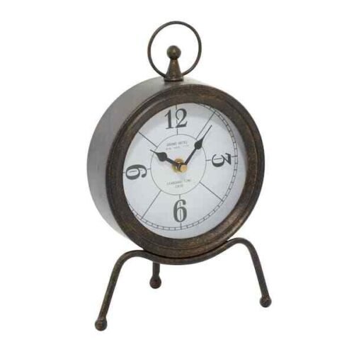 Brown Metal Standing Durable Battery Operated Analog Stopwatch Clock Display