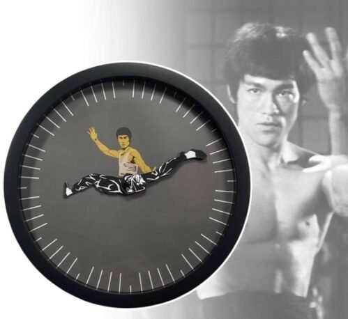 Bruce Lee Kung Fu Kick Wall Clock