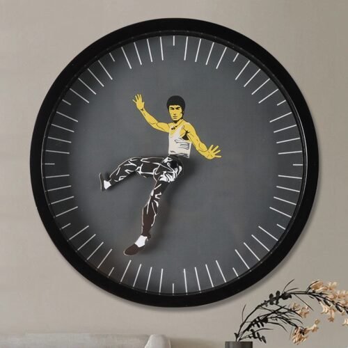 Bruce Lee Kung Fu Wall Clock