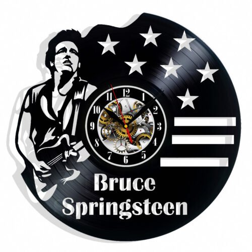 Bruce Springsteen Vinyl Wall Clock Gift Birthday Holiday Home Room Decor Design