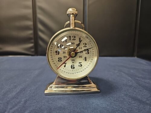 Bubble Glass Clock With Compass Rare Table Top