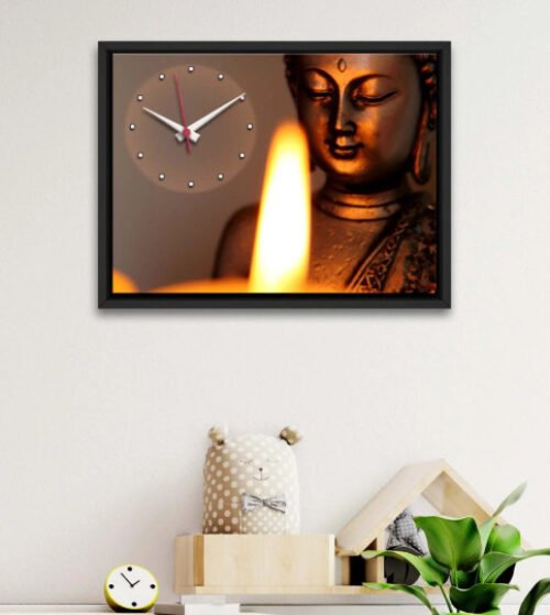 Buddha Printed Analog MDF Modern Wall Clock