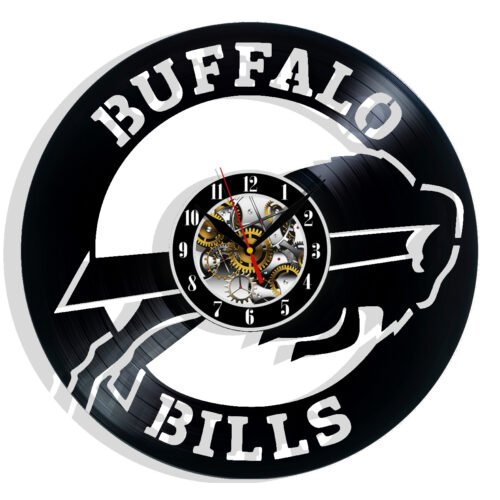 Buffalo Bills Vinyl Wall Clock Gift Birthday Holiday Art Home Room Decor