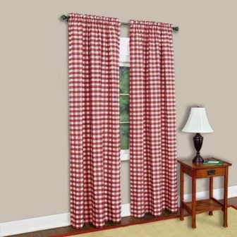 Buffalo Check 42 in. W x 84 in. L Polyester/Cotton Light Filtering...