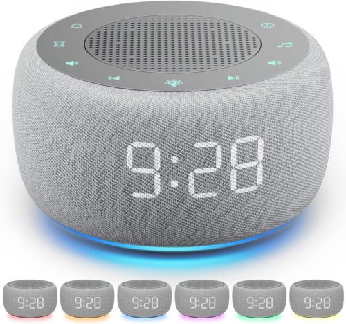 Buffbee Sound Machine & Alarm Clock 2-in-1, 18 Soothing Sound, Grey (BRAND NEW)
