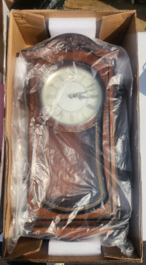 Bulova 19"x19" Pendulum Chime Wall Clock