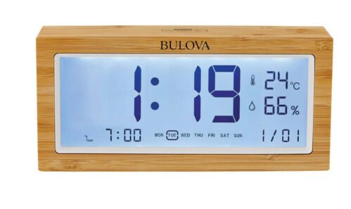 Bulova B1375 Brookside Weather LED Tabletop Alarm Clock