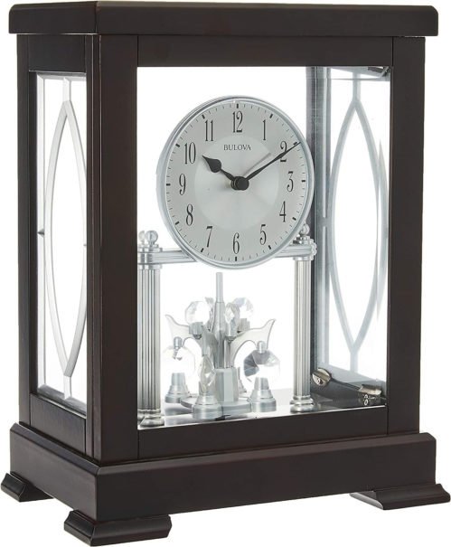 Bulova B1534 Empire Mantel Clock, Espresso Brown