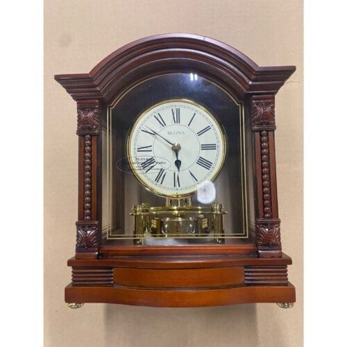 Bulova B1987 Bardwell Clock, Antique Walnut Finish NEW