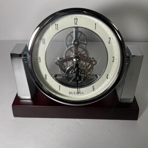 Bulova B7520 Largo Clock, Dark Mahogany Finish