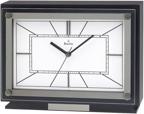 BULOVA B7630 TABLE TOP CLOCK ANALOG WOOD ESPRESSO BROWN SATIN FINISH MSRP $200