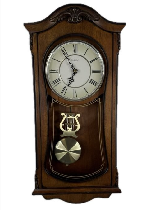 Bulova C3542 Cranbrook Westminster Triple Chime Clock Walnut Finish
