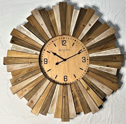 Bulova® C4802 The Sunburst Clock - New in Box UNUSED