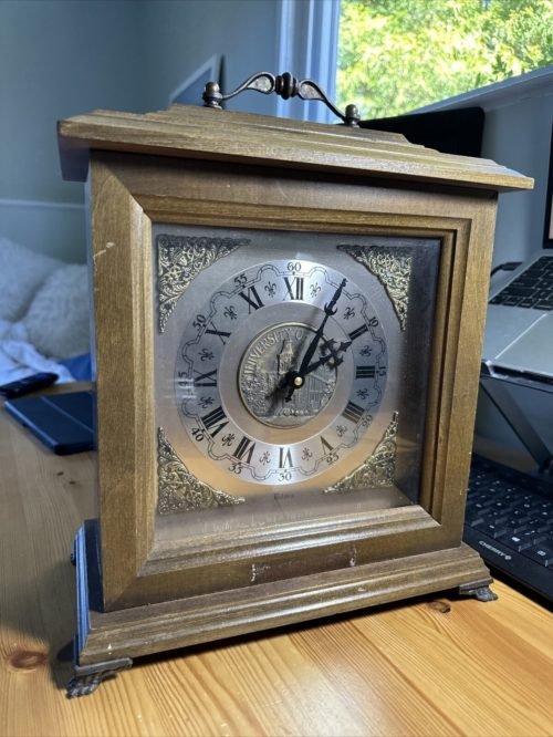 Bulova Chiming Mantle Clock University of Oregon Tested Working Vintage