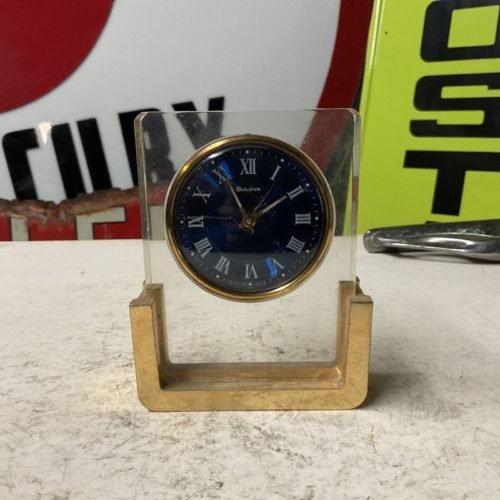 BULOVA CONTEMPORARY STYLE QUARTZ MANTEL/ TABLE CLOCK NOT TESTED!!!