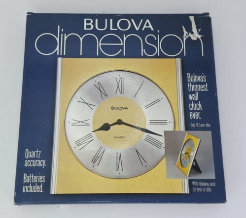 Bulova Dimension Wall Table Clock Quartz Thin