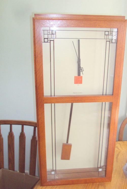 BULOVA GILMORE 3320 FRANK LLOYD WRIGHT PENDULUM DUAL CHIME WALL CLOCK