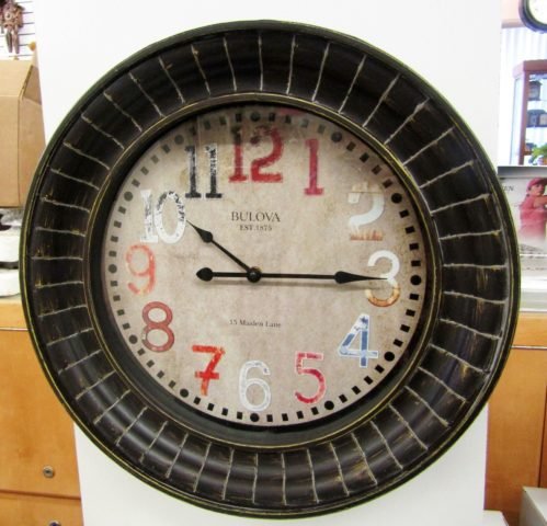BULOVA LARGE WALL CLOCK 17.75" IN DIAMETER- KNOWN THE PARIS C4824