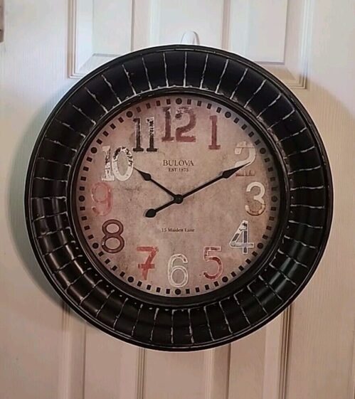 BULOVA LARGE WALL CLOCK 17.75" IN DIAMETER- KNOWN THE PARIS C4824