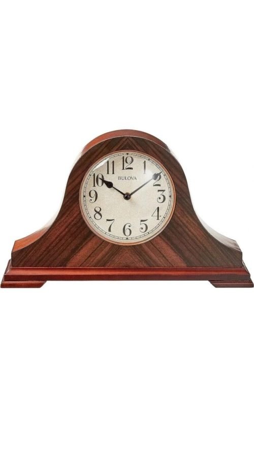Bulova Mantel Clock Norwalk Walnut Finish New