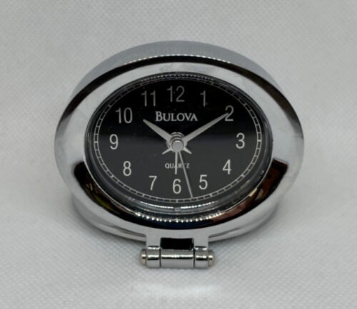Bulova Quartz Alarm Travel Mantle Clock B6842