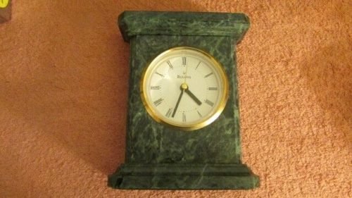 Bulova Quartz Marble Desk Clock