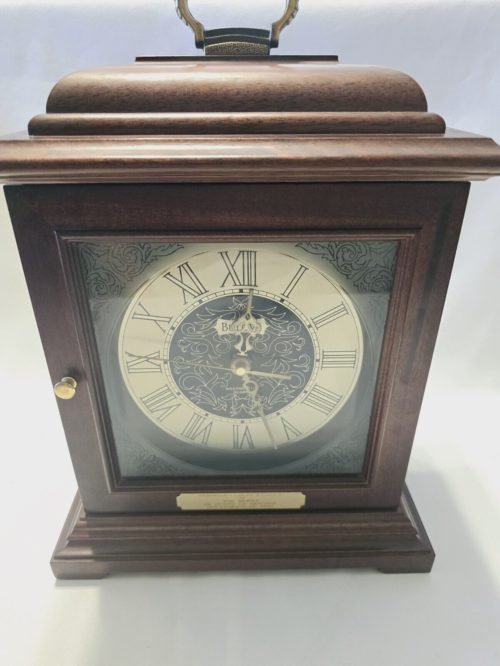Bulova Symphony Mantel Clock Solid Wood Walnut B1873