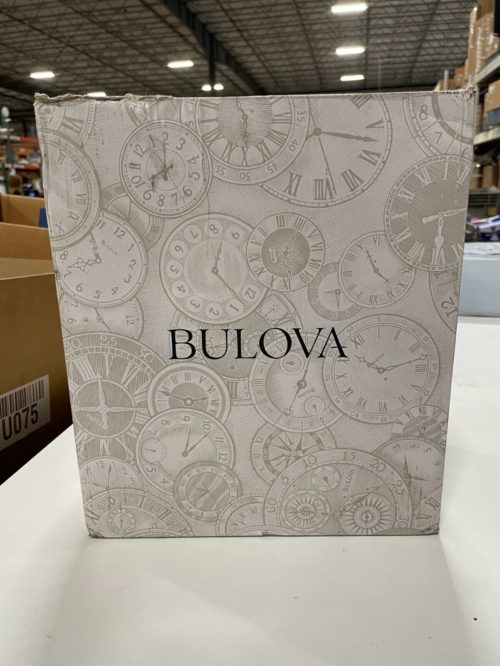 Bulova Vantage Skeleton Mantel Clock B 2023 Black Glass & Chrome Case image