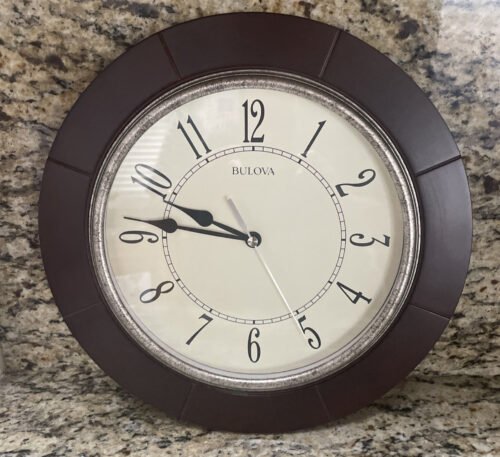BULOVA WALL CLOCK - " C4256 - 12" ROUND WALL CLOCK