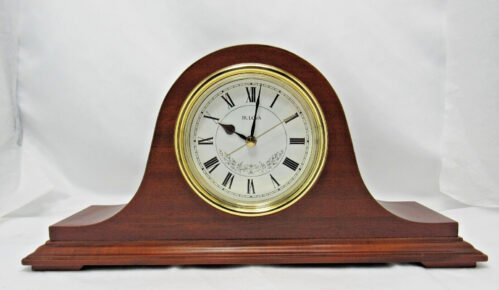 Bulova Westminster Chiming Mantel Clock Mahogany Wood B1929 Annette II