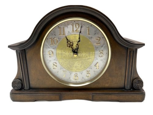 BULOVA Westminster MANTEL CLOCK-CHADBOURNE IN OLD WORLD WALNUT FINISH B1975