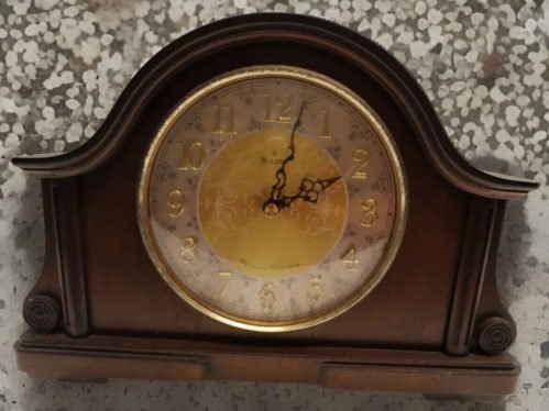 BULOVA Westminster Mantel Clock-Chadbourne Old World Walnut Finish B1975