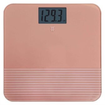 By Conair Textured Finish Digital Glass Bodyweight Scale in Rose