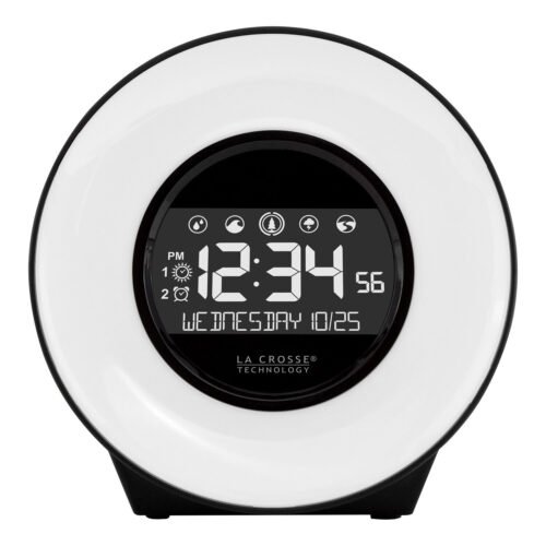 C85135 La Crosse Technology Mood Light & Nature Sound Digital Alarm Clock NIB