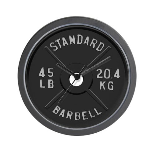 CafePress Barbell Unique Decorative 10" Wall Clock (637822172)