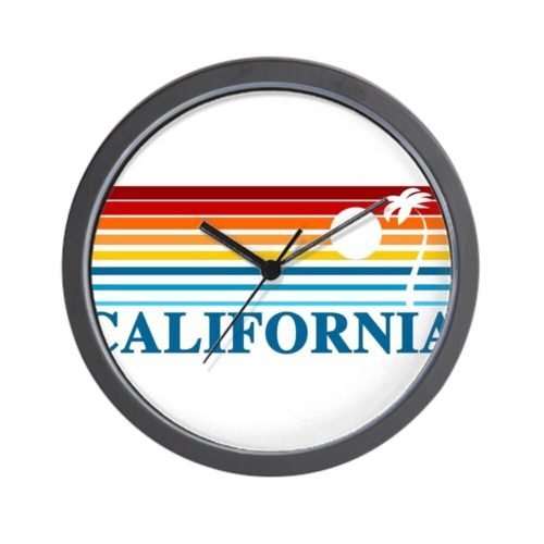 CafePress California Unique Decorative 10" Wall Clock (681966117)