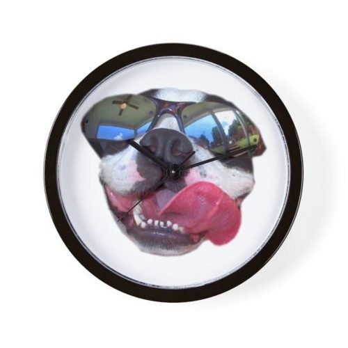 CafePress Cool Dog Unique Decorative 10" Wall Clock (29739501)