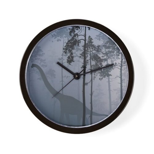 CafePress Dinosaur By Moonlight Unique Decorative 10" Wall Clock (242575036)