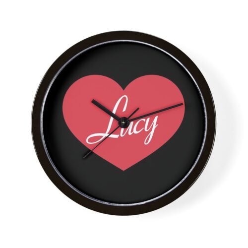CafePress I Love Lucy Heart Unique Decorative 10" Wall Clock (167296400)