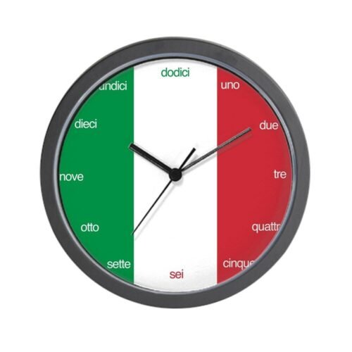 CafePress Italian Language Unique Decorative 10" Wall Clock (119627057)