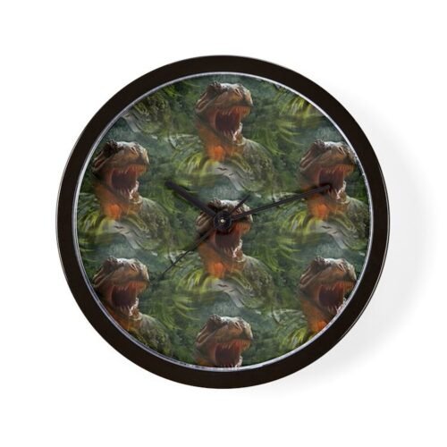 CafePress Jurassic Dinosaur Unique Decorative 10" Wall Clock (1602798981)
