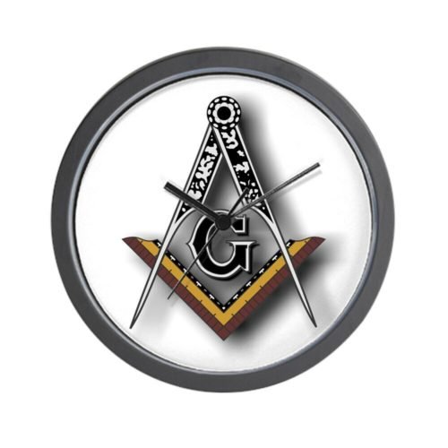 CafePress Masonic Square And Compass Wall Clock (249286630)