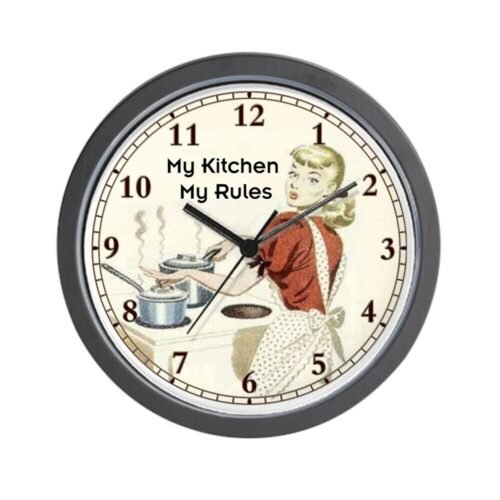 CafePress My Kitchen Unique Decorative 10" Wall Clock (868314976)