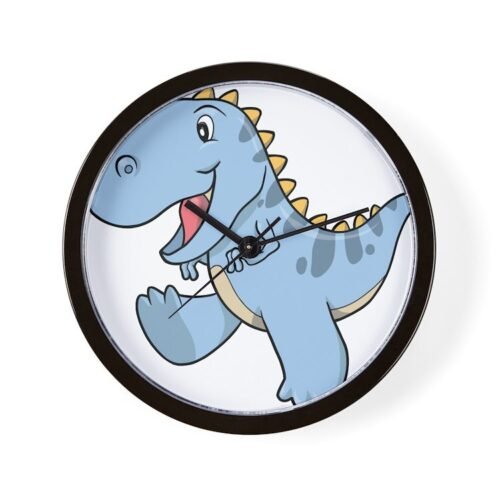 CafePress Playful Baby Dino Unique Decorative 10" Wall Clock (893167549)